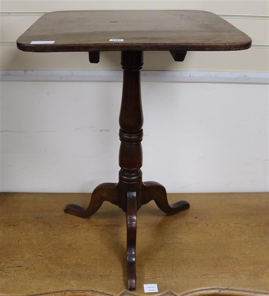Two 19th century mahogany tripod tables W.55cm (both)